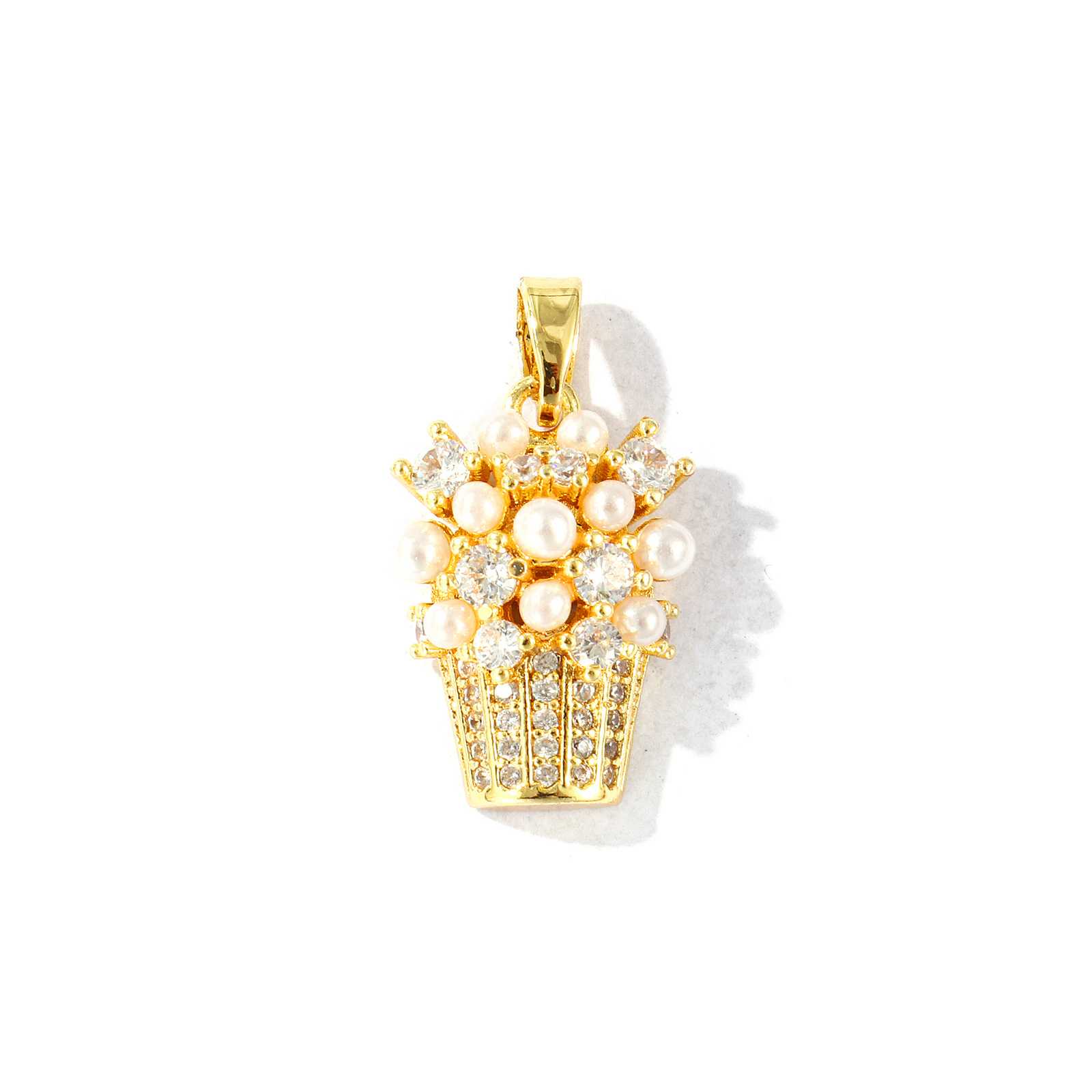 Foods X - 2 PCs Brass Charm Pendant 18K