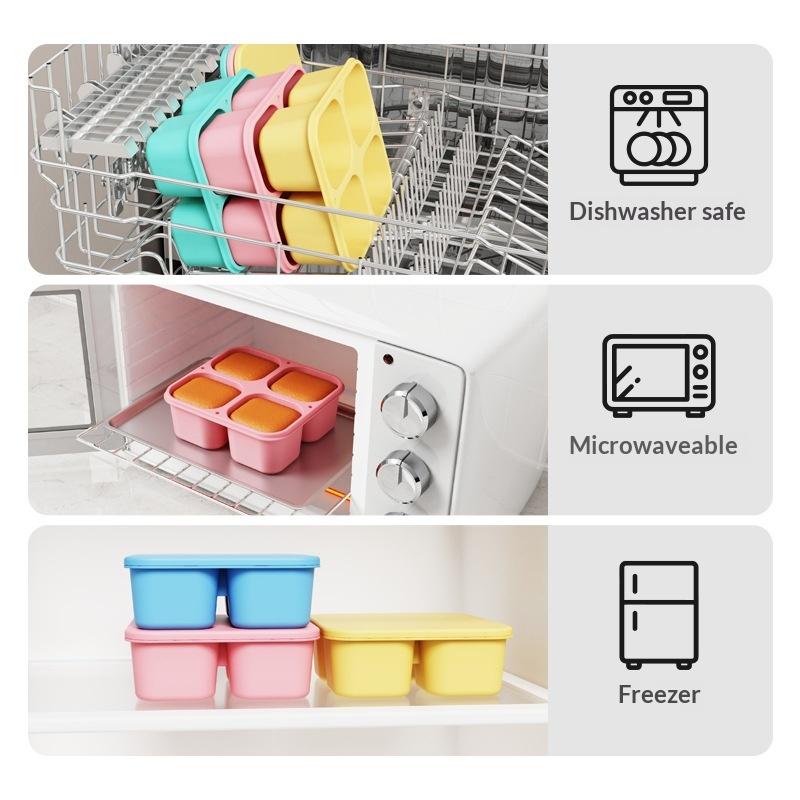 Food Snacks For Picnic - Food Grade Silicone Snack Box With