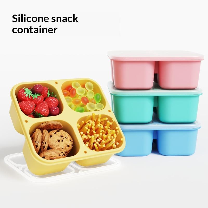Food Snacks For Picnic - Silicone Snack Box: Food Grade 4
