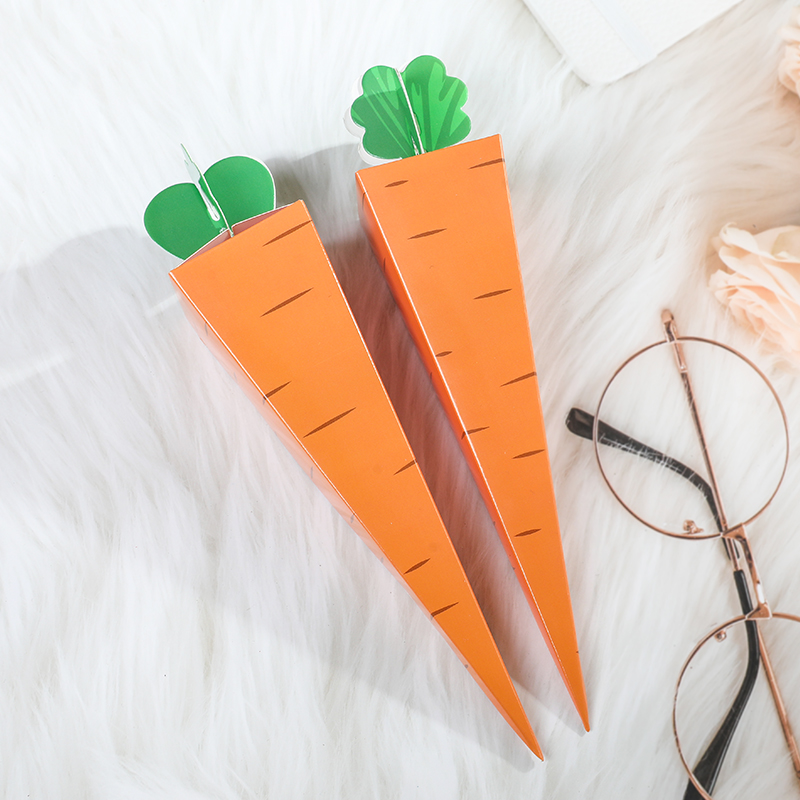 10Pcs Creative Carrot Paper Ca - Food Snacks For Kids Party ulasan dan harga