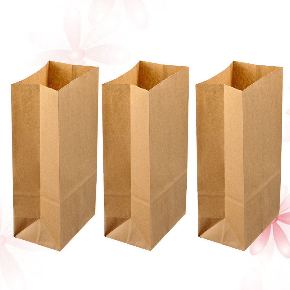 100pcs Food Paper Bags Kraft V - Food Snacks Order ulasan dan harga