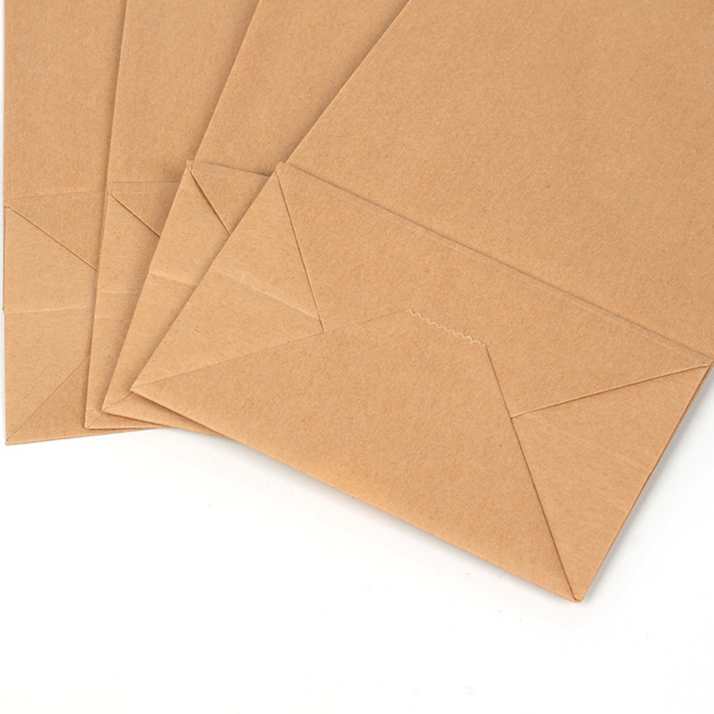 100pcs Food Paper Bags Kraft V - Food Snacks Order ulasan dan harga