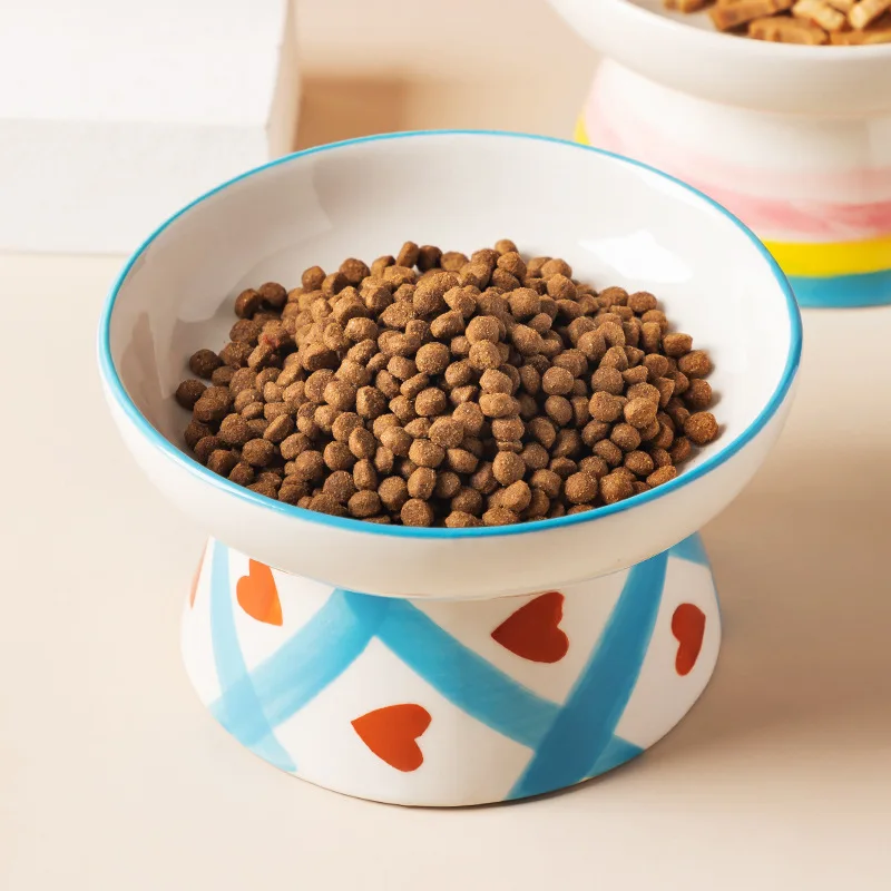 Cat Elevated Ceramic Bowl Pet  - Food Snacks To Eat ulasan dan harga
