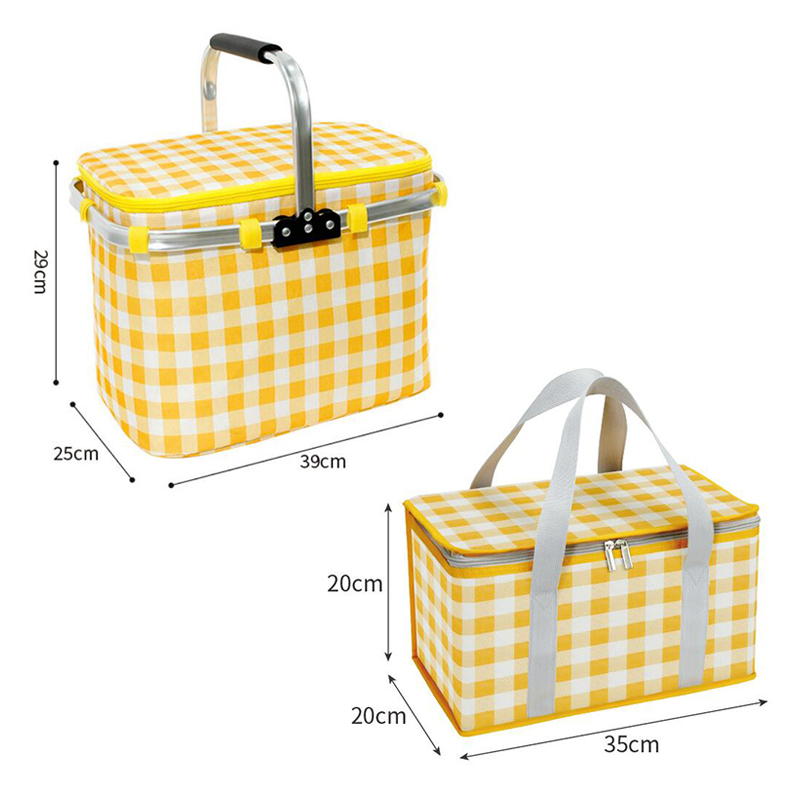 Retro Pastoral Lunch Bag Foldi - Food Snacks For Picnic ulasan dan harga