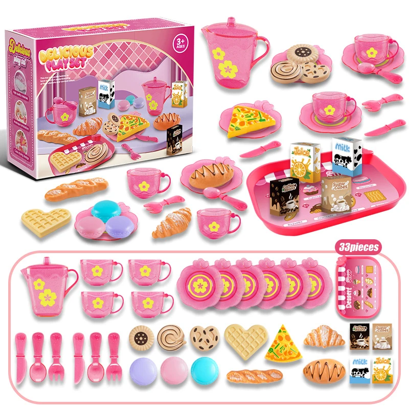 Toy Tea Set For Little Girls T - Food Snacks For Kids Party ulasan dan harga