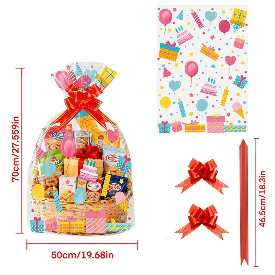 20pcs Birthday Print Clear OPP - Food Snacks Hamper ulasan dan harga