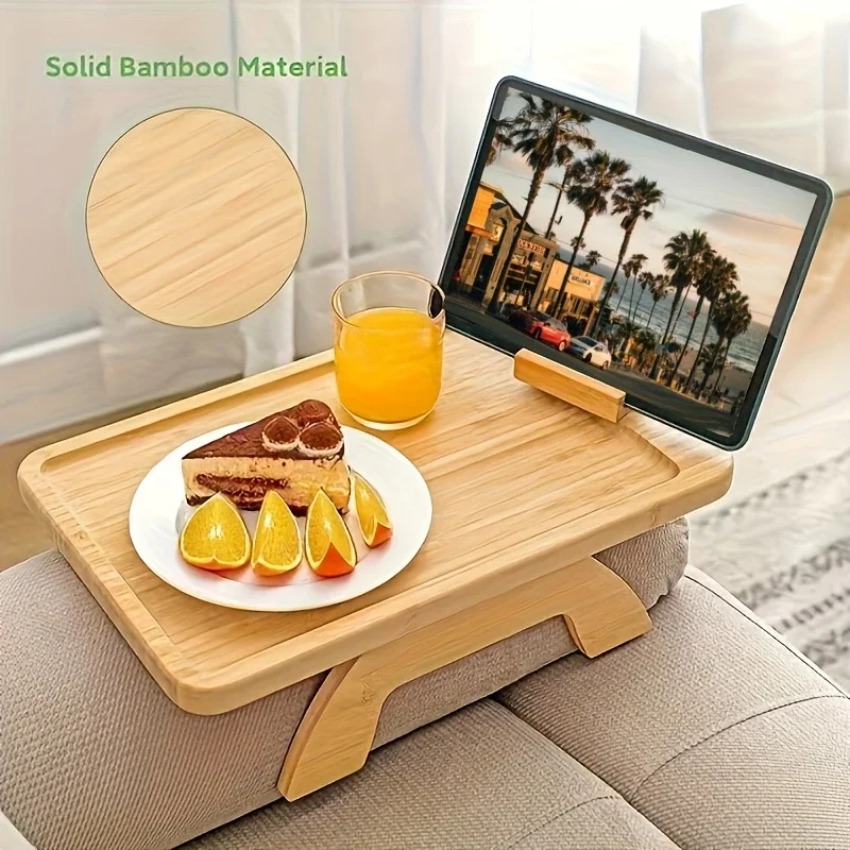 Wooden Foldable Tray Lazy Sofa - Food Snacks To Eat ulasan dan harga