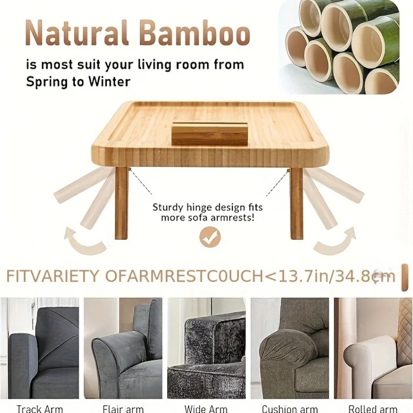 Wooden Foldable Tray Lazy Sofa - Food Snacks To Eat ulasan dan harga