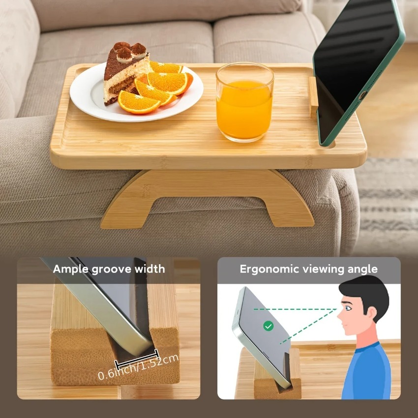 Wooden Foldable Tray Lazy Sofa - Food Snacks To Eat ulasan dan harga