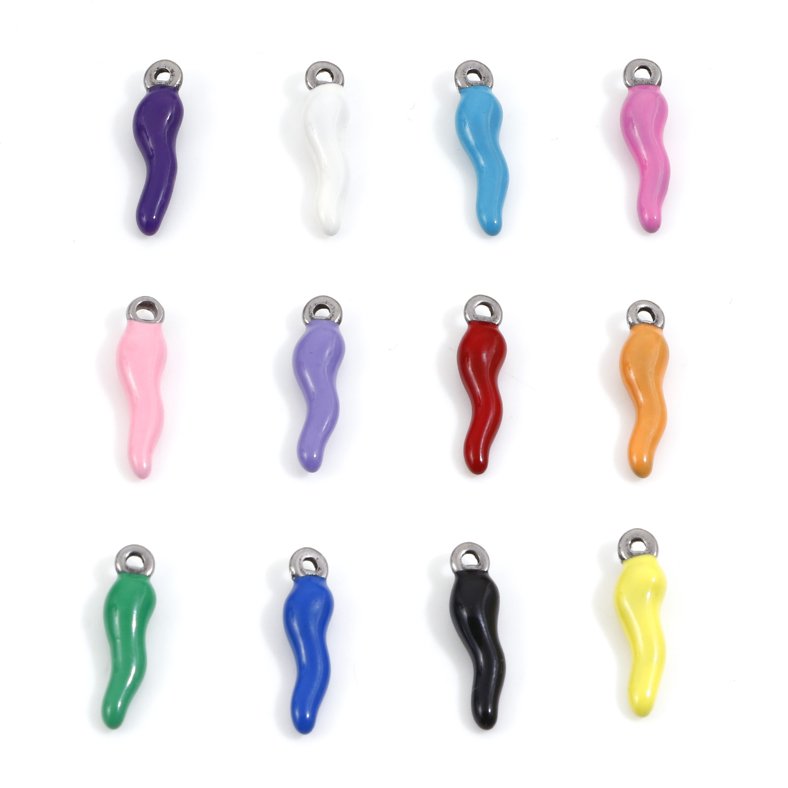 2PCs New Stainless Steel Charm - Foods X ulasan dan harga