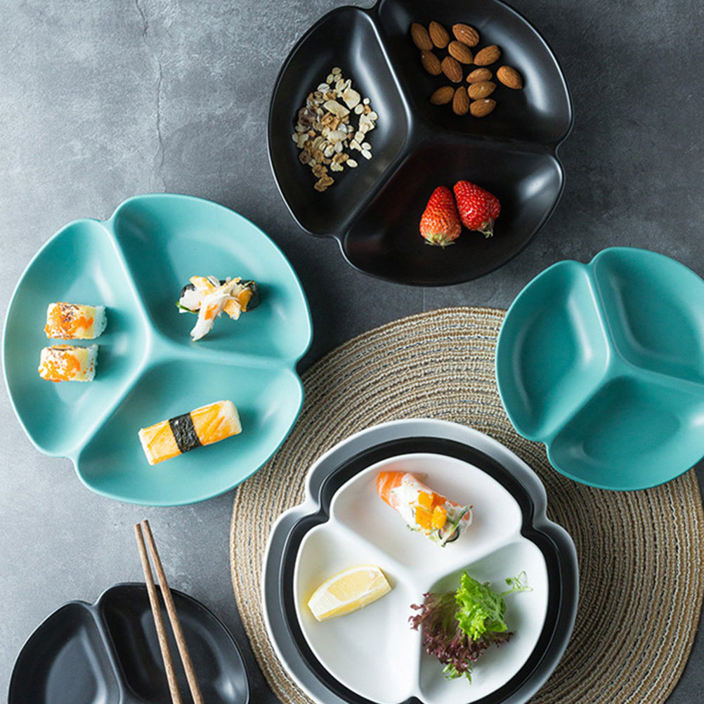 1Pcs Ceramic Divided Serving P - Food Snacks For Picnic ulasan dan harga