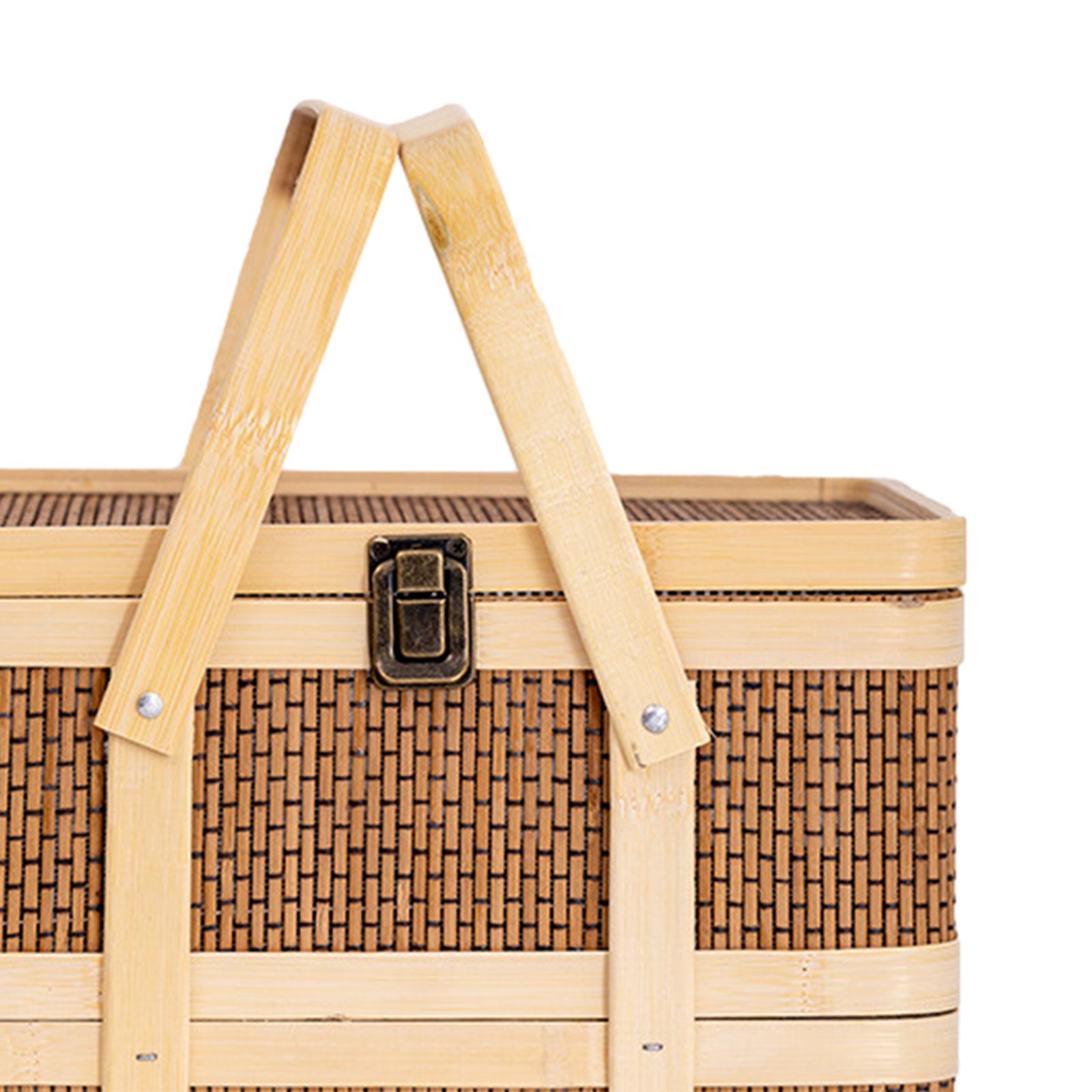 Woven Picnic Basket,Food Stora - Food Snacks Hamper ulasan dan harga