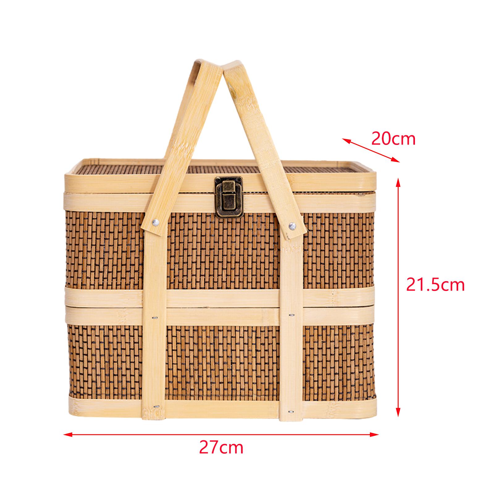 Woven Picnic Basket,Food Stora - Food Snacks Hamper ulasan dan harga