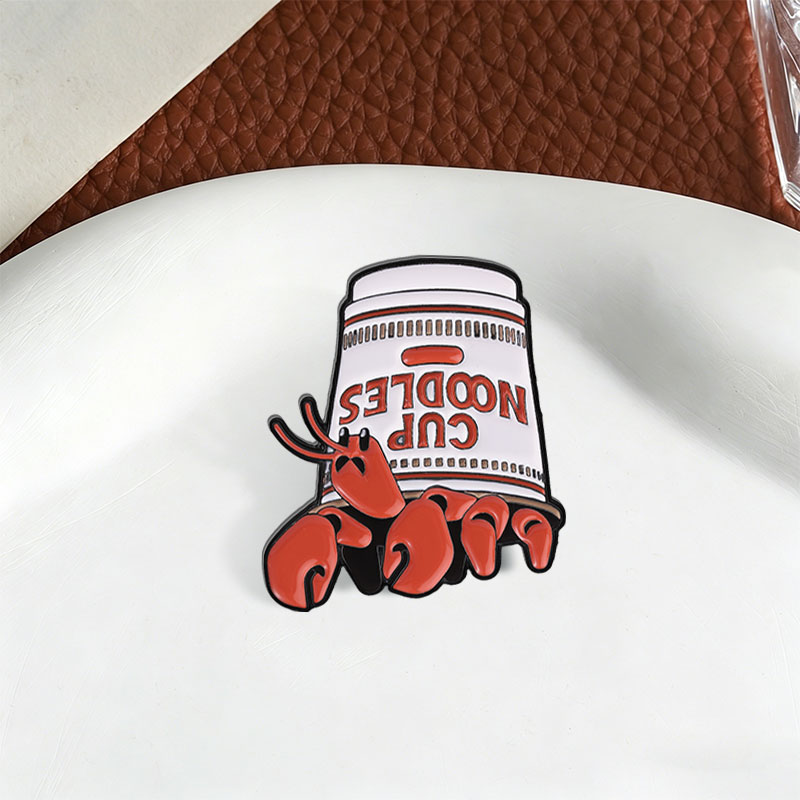 Lobster Cup Noodles Enamel Pin - Zinc Food Snacks ulasan dan harga