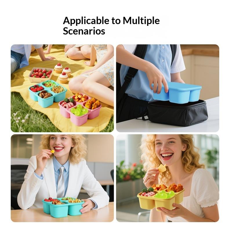 Food Grade Silicone Snack Box  - Food Snacks For Picnic ulasan dan harga