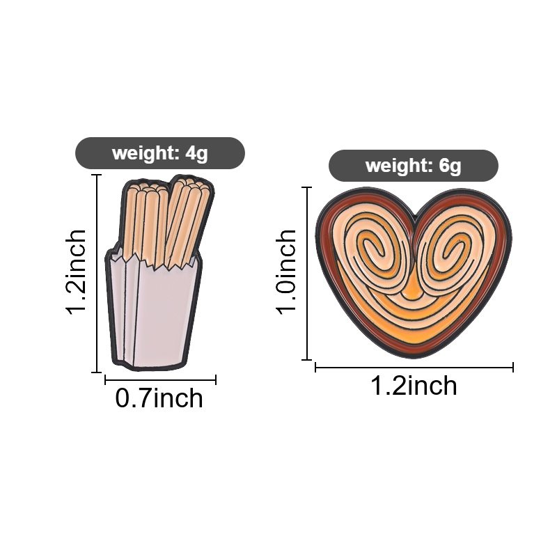 Funny Snack Enamel Pin, Churro - Zinc Food Snacks ulasan dan harga